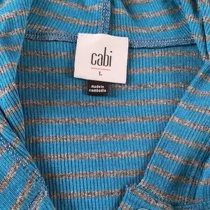 CAbi Tops Nwot Cabi Style 491 Riff Hoodie Striped Button Front
